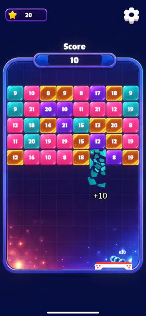 Brick Pop home screen with Classic and Adventure buttons